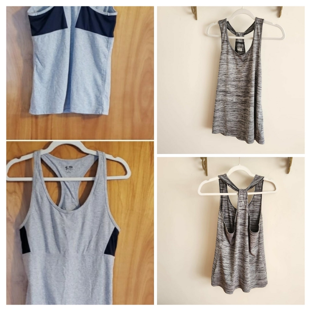 Bundle Tank Set: Gray Racerback Activewear Tanks